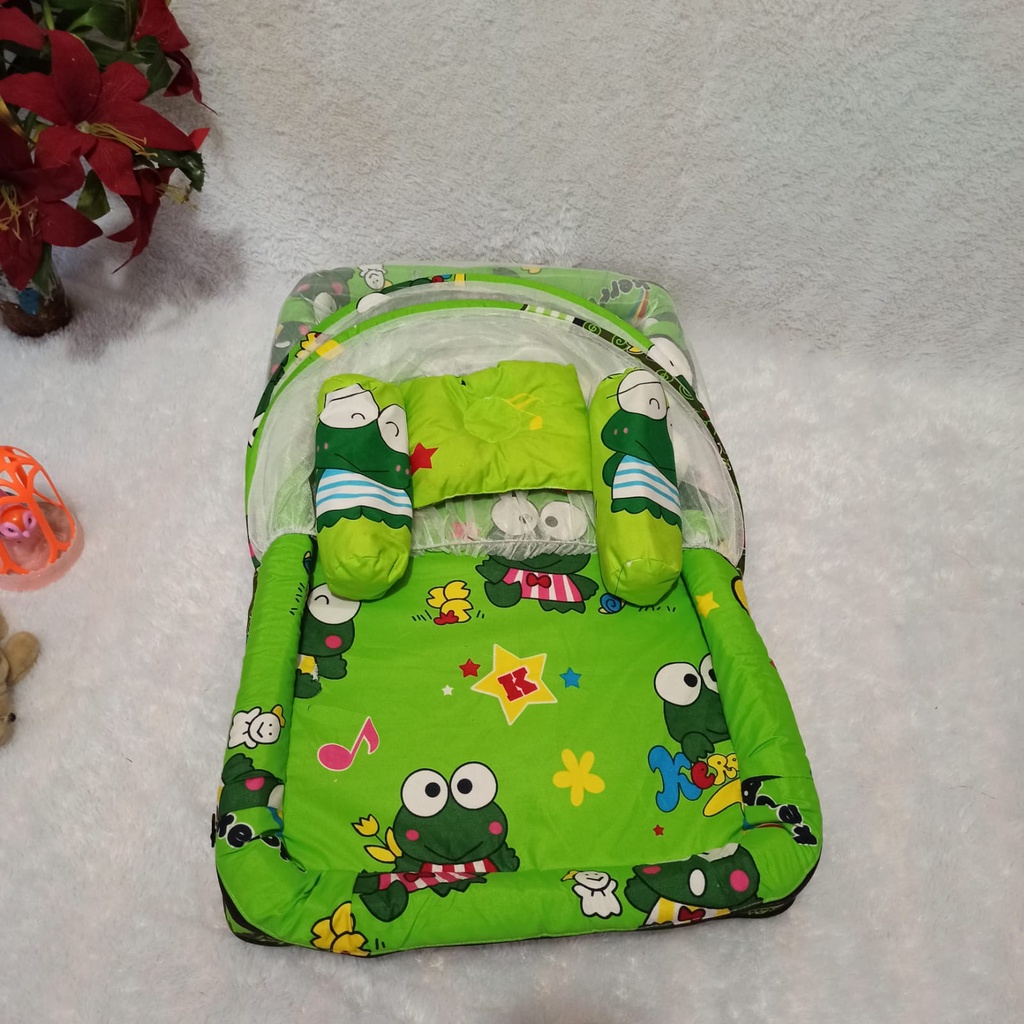 KASUR BAYI KELAMBU SET BANTAL GULING