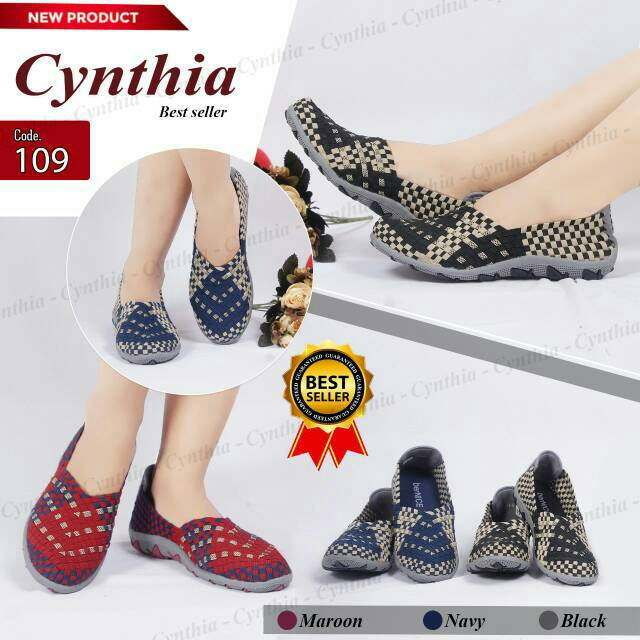 Sepatu rajut flat cynthia 109