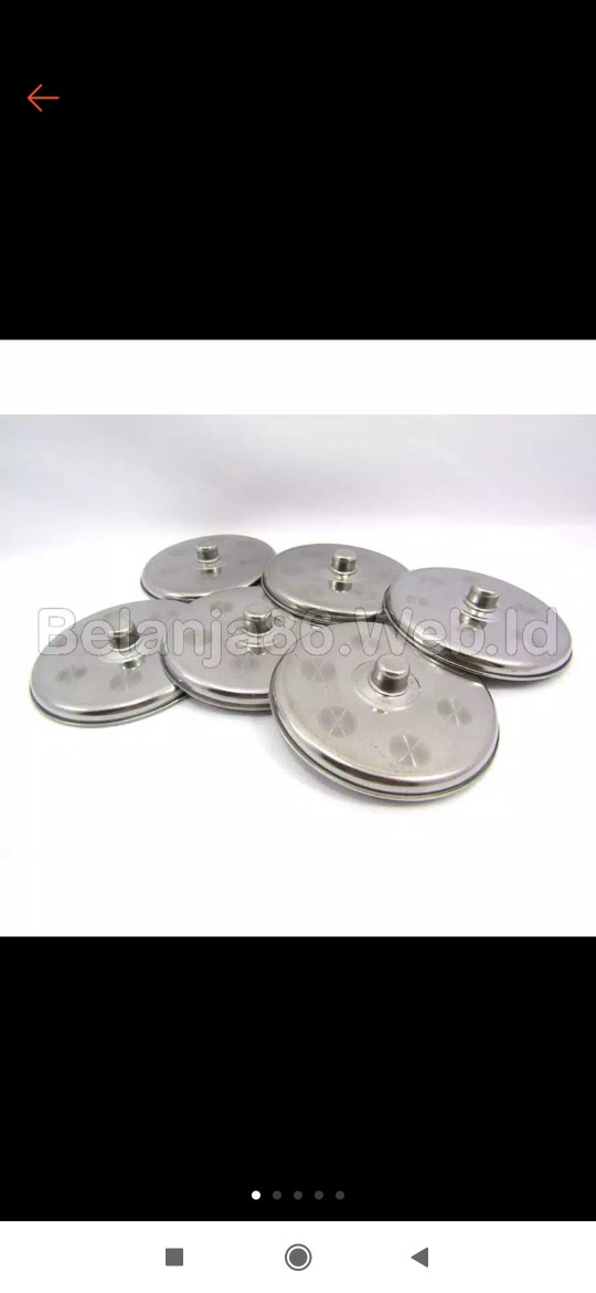 6 Pcs Tutup Gelas Stainless