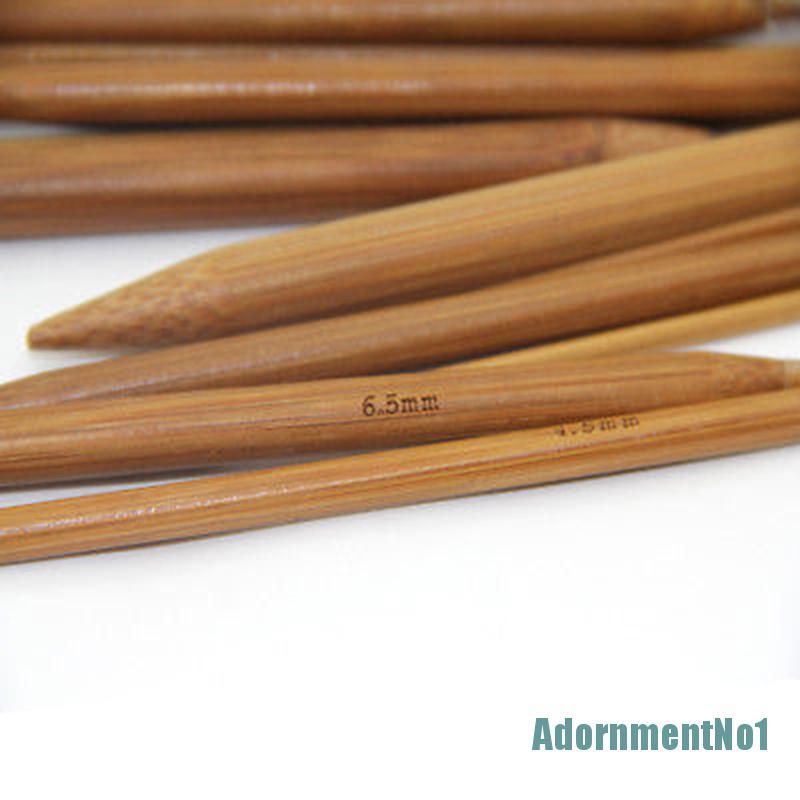 (AdornmentNo1) 18 Pasang / Set Jarum Rajut Bambu 16 &quot;Untuk Kerajinan Tangan Diy