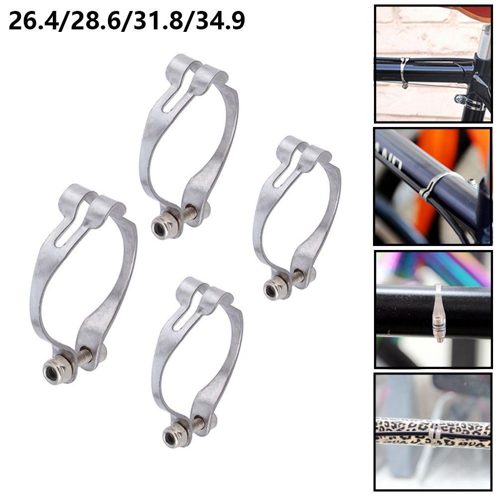 R-FLOWER Aksesori Penjepit Jalur Rem Sepeda Kawat Stainless Steel Cincin Tetap