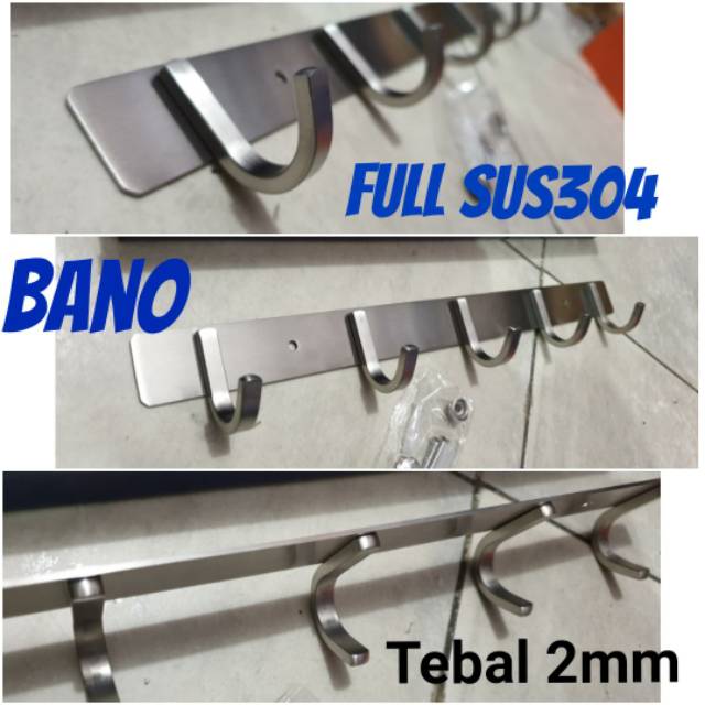 Kapstok bano 5 kait stainless SUS304 PROMO TERMURAH