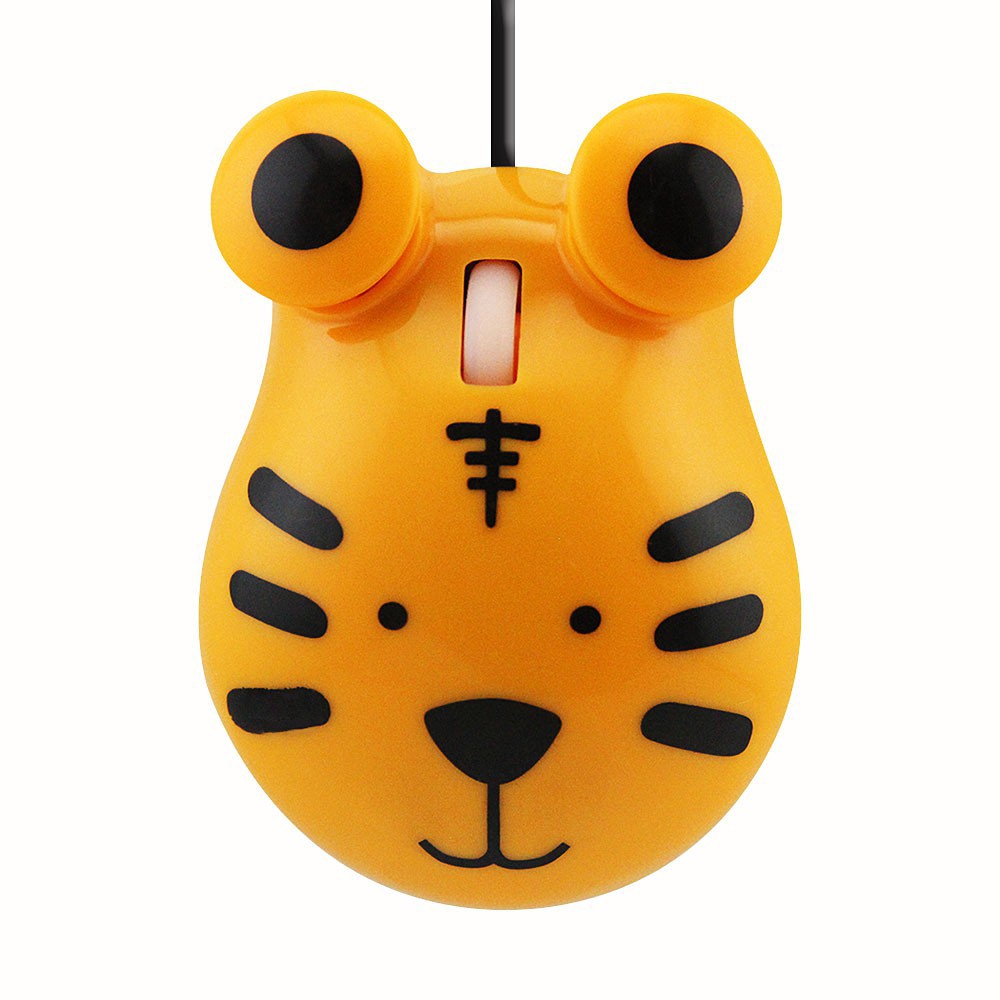 Mini Kartun Mouse Kabel Mouse Kodok Mouse Tiger Mouse Bear Mouse Cute Mouse USB 1600DPI Untuk Komputer Laptop Tikus Anak Hadiah