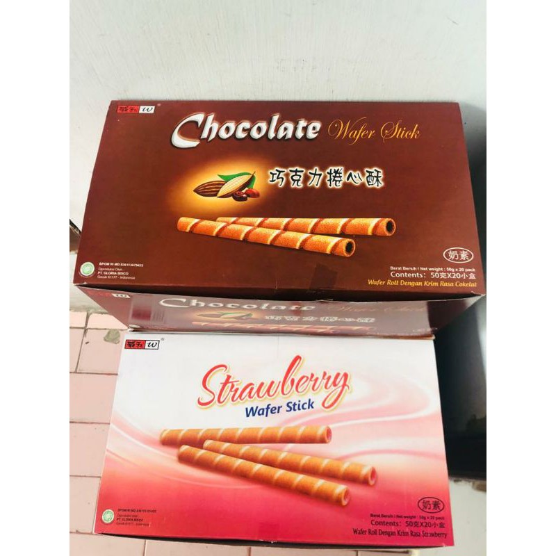 WILLIE WAFER STICK 50 G Biskitop Astor Coklat Strawberry Tiramisu