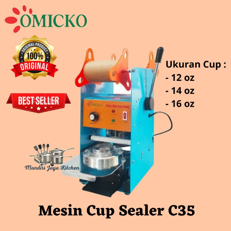 Omicko Sealing Machine/Mesin Cup Sealer/Press Glass C35