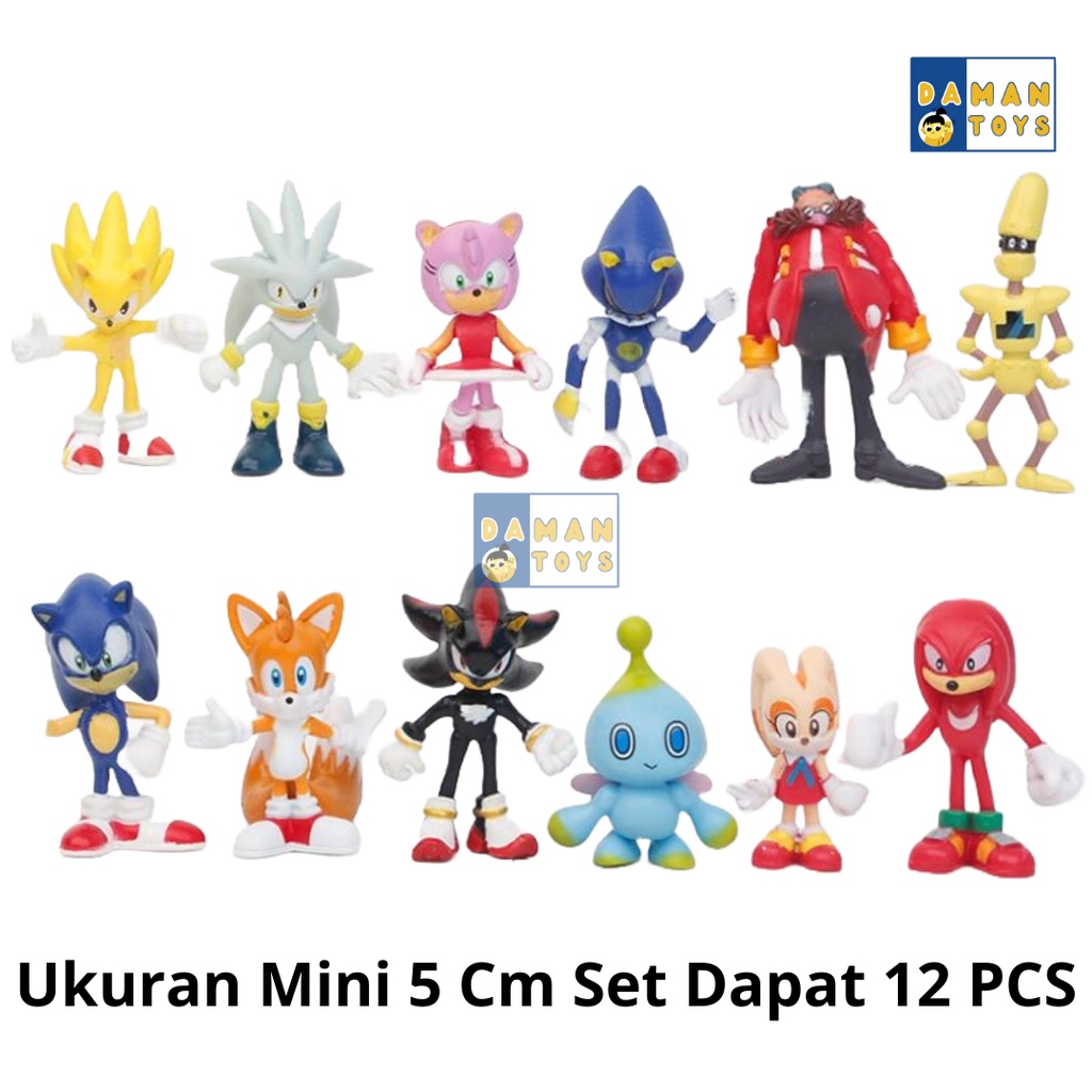 Mainan Sonic The Hedgehog 2 Figure Pajangan Shadow The Hedgehog Topper Cake Kue