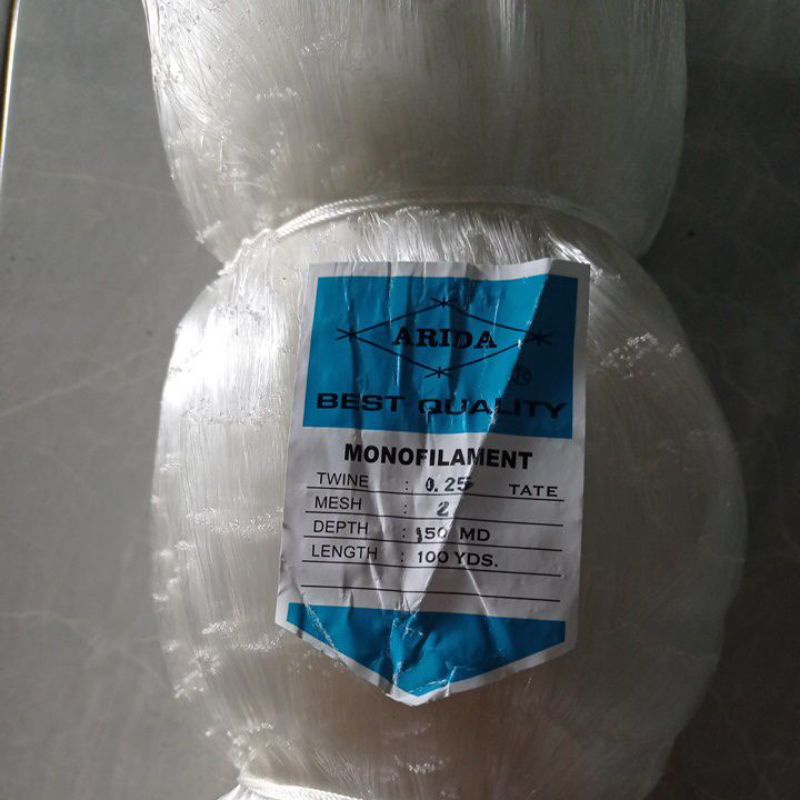 JARING ARIDA 0.25 2 INCHI 150md/100yds tate PUKAT JARING IKAN JARING IKAN ARIDA JARING IKAN SENAR AR