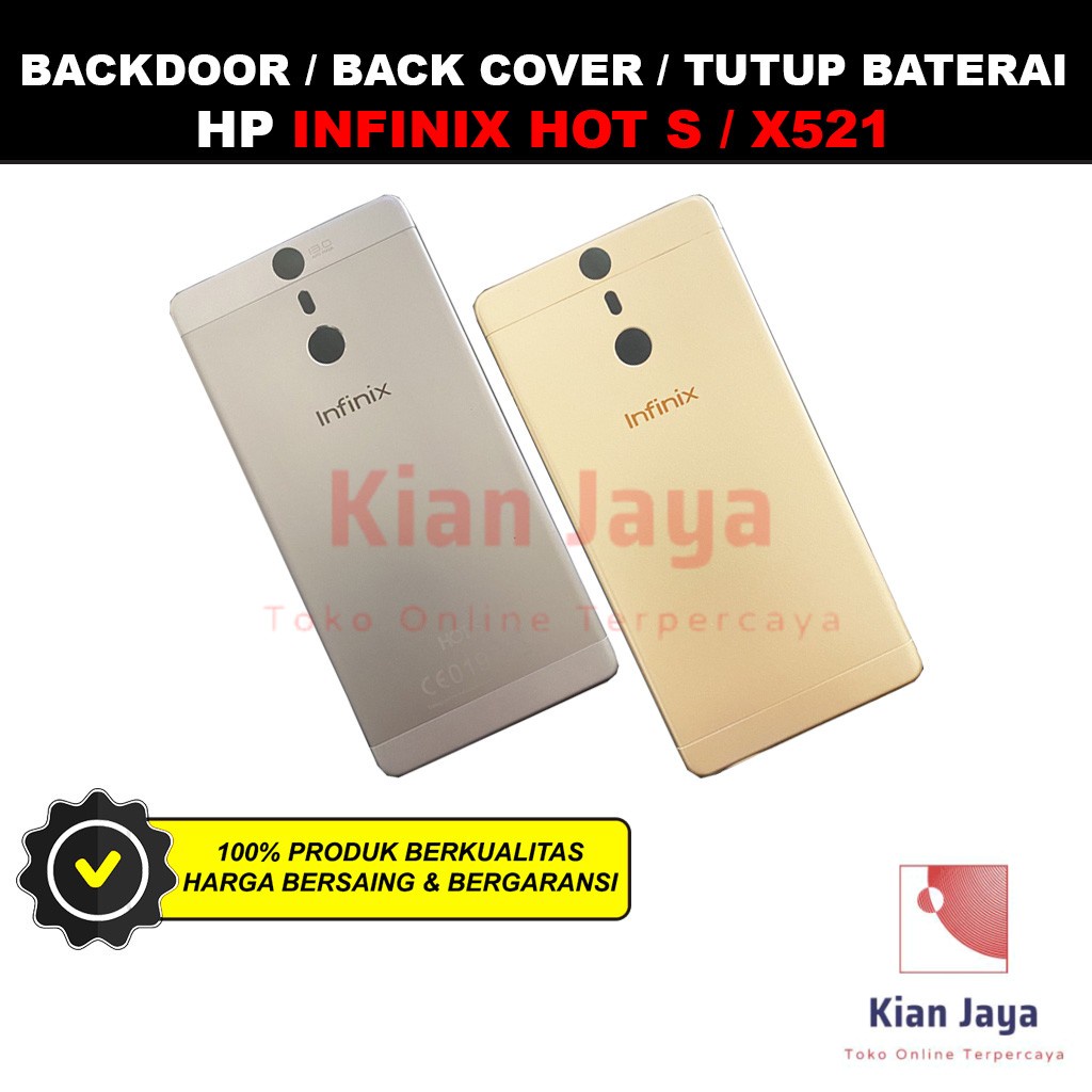 Back Cover Backdoor Infinix Hot S X521 Tutup Belakang Baterai Cassing Casing Backcase Original