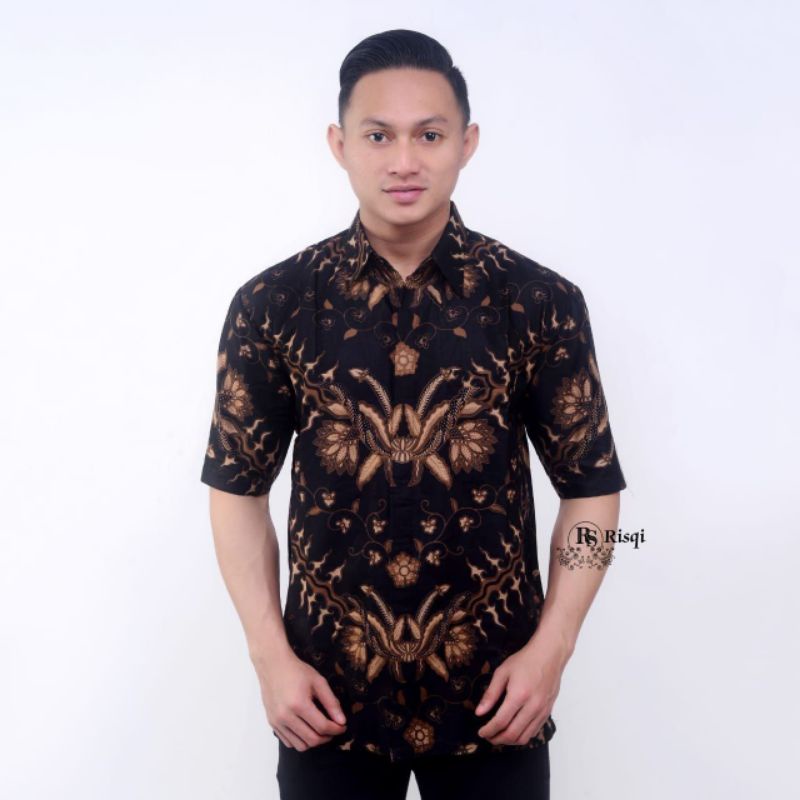 0BAJU BATIK COUPLE AYAH ANAK LENGAN PENDEK, BAJU BATIK PRIA PUSER NAVY, BAJU ANAK COWOK COUPLE AYAH, BAJU BATIK KELUARGA, SERAGAM BATIK..