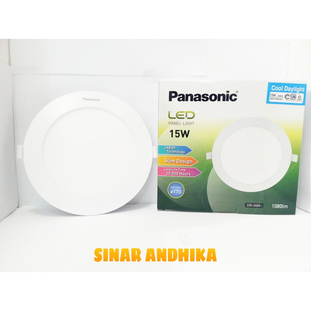 LAMPU LED PANEL BULAT DOWNLIGHT (SLIM) PANASONIC 15 WATT NNP 74566/NNP 74556