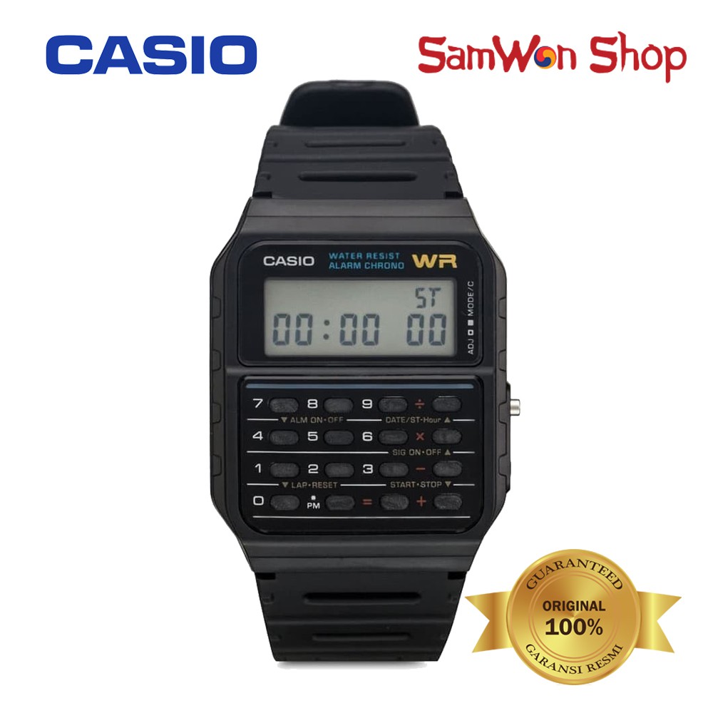 Casio Standard Ca 53w 1zdr Digital Databank Resin Band 100 Original Shopee Indonesia