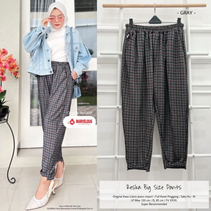 RESKA BIG SIZE PANTS (CELANA BAGGY JEANS) Celana wanita jumbo