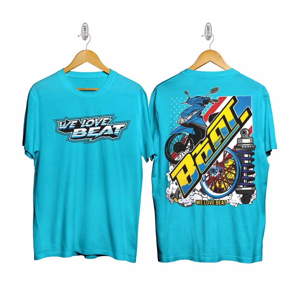 Kaos Distro / Kaos Oblong / Baju Distro / BEAT SHOCK BIRU TOSCA