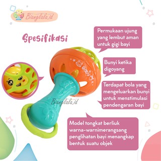 Kerincingan Bayi Mainan Genggaman Bayi Rattle Stick Bunyi