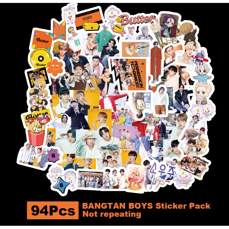 Stiker Motif Print Kartun BTS Lucu Untuk Dekorasi Buku Catatandiary