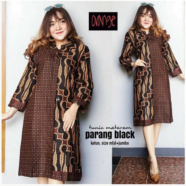 Harga Pabrik Tunic Mataram Parang Black Tunik Batik Cewek Tunic Batik Wanita Seragam Batik Kerja Batik Busui Solo geZO0LuVpbMjV