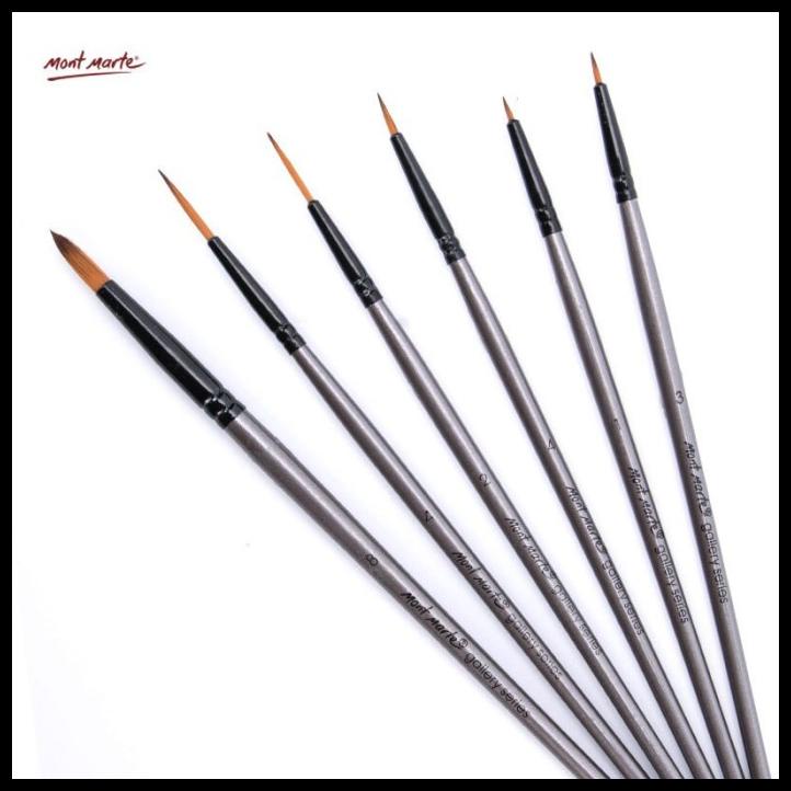 

Mont Marte Gallery Series Brush Acrylic Set 6 / Kuas Cat Akrilik