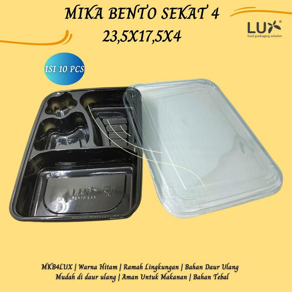 Mika Bento Sekat 4 Partisi Bento (Isi 10 Pcs-MKB4LUX)