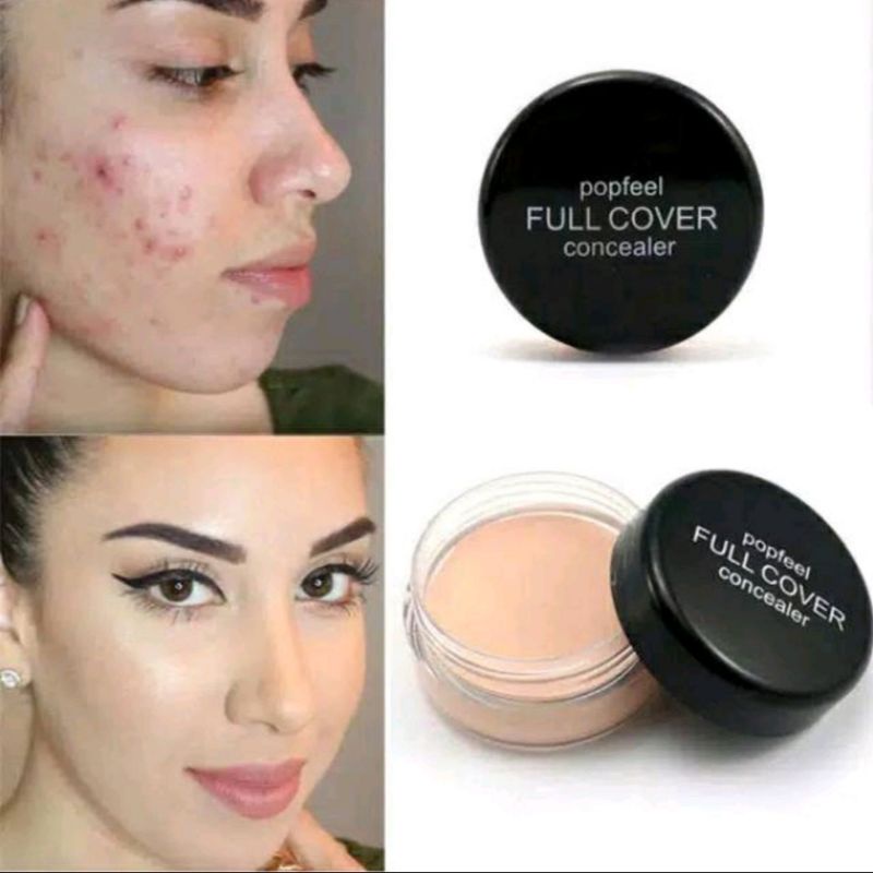 Original Popfeel Full Cover Concealer Cream Palette Tahan Air dan Tahan Lama - Concealer Waterproof Make Up Wajah