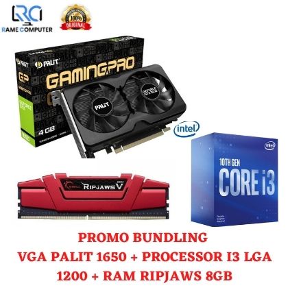 PROMO BUNDLING VGAPALIT 1650GB + PROC INTEL13LGA1200 + RAM RIPJAWS 8GB