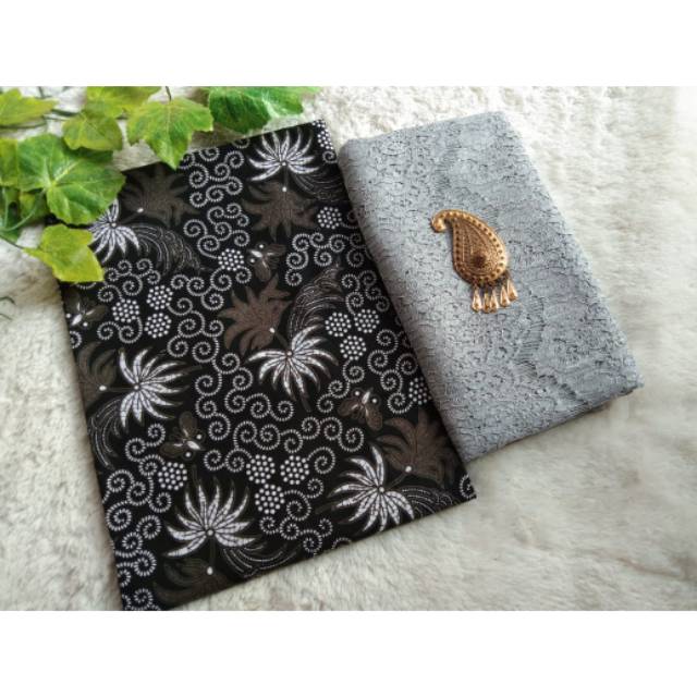 Batik jarik kebaya halus sogan asli pekalongan mix Brokat renda rangrang meteran Ori