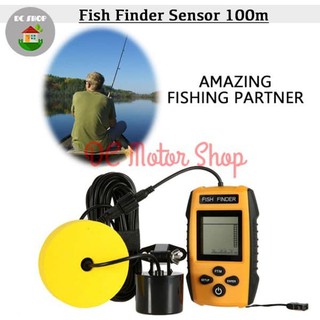 Sonar Alarm Fishing Sensor 100M Portable LCD Fish Finder Detector