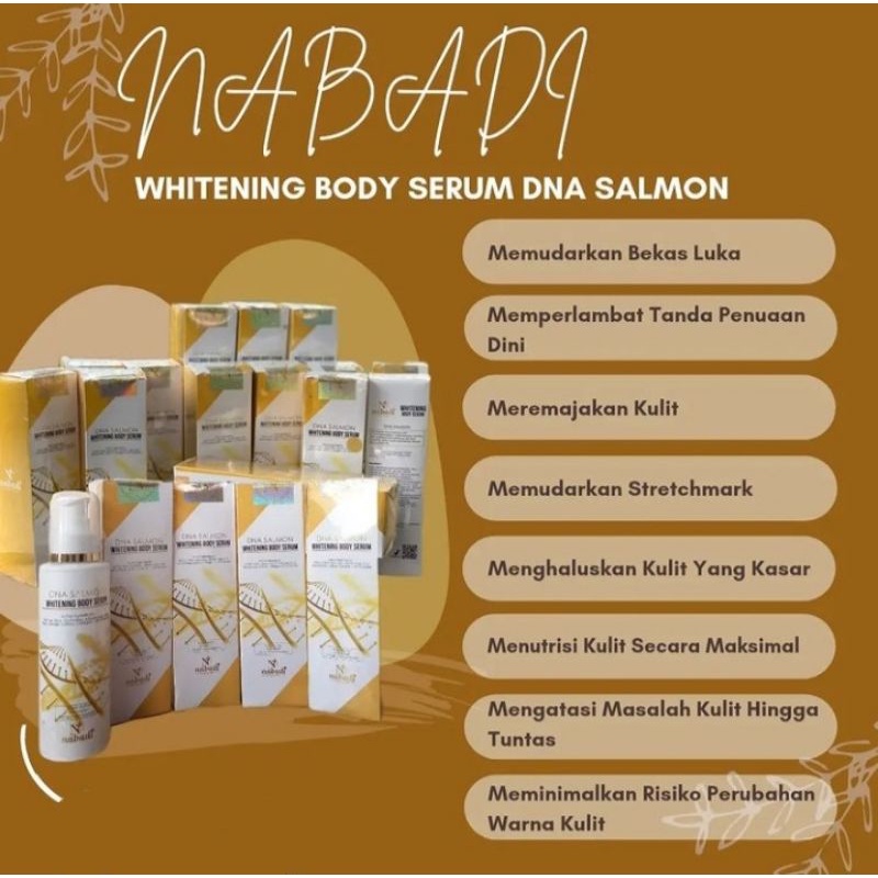 NABADI BODY SERUM DNA SALMON WHITENING SPF BODY LOTION SUDAH BPOM