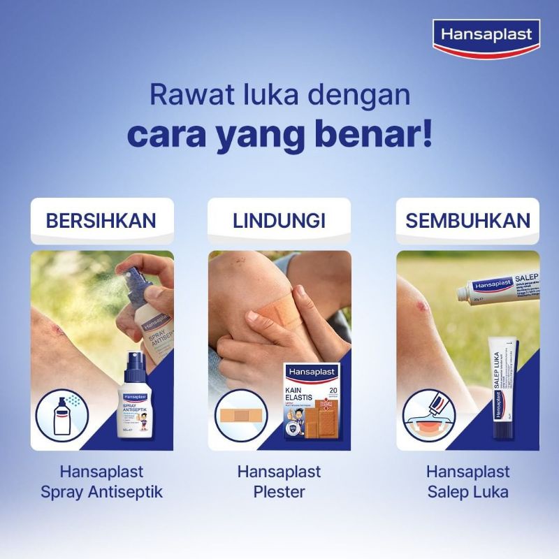 HANSAPLAST SPRAY ANTISEPTIK LUKA - PEMBERSIH LUKA TANPA PEDIH