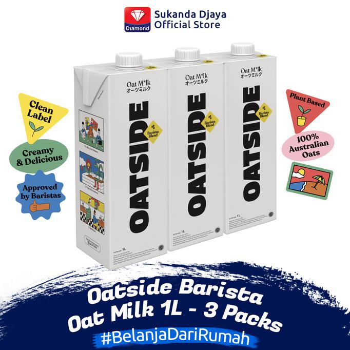 

(BISA COD) Oatside Barista Oat Milk 1L - Susu Oat Gandum Lactose 3 Pcs MURAH Kode 715