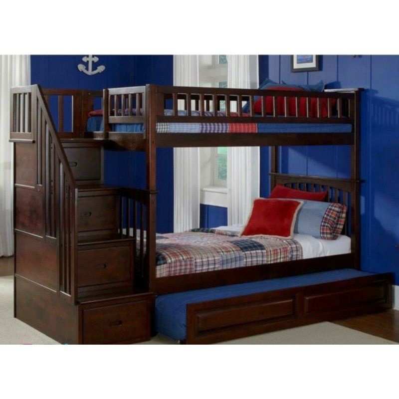 ranjang tingkat jati 120x200