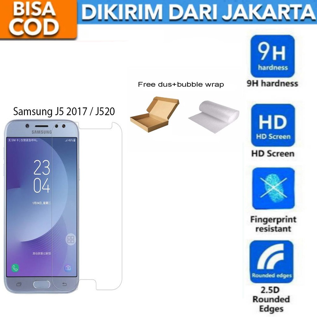 Samsung Galaxy J5 2017 / J520 Tempered Glass Screen Protector Anti Gores