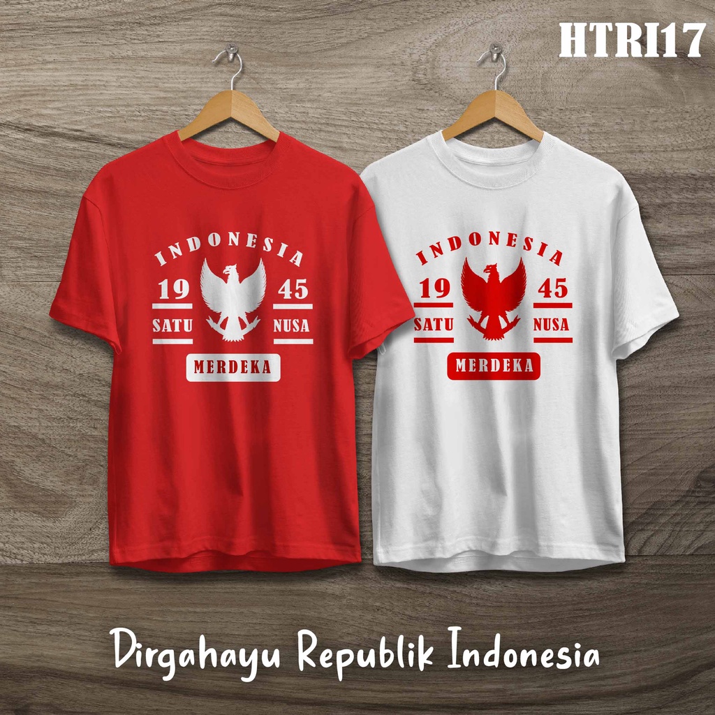 [[KAOS] kaos dewasa/anak Hut RI 17 kemerdekaan HTRI17 cotton combed full color best