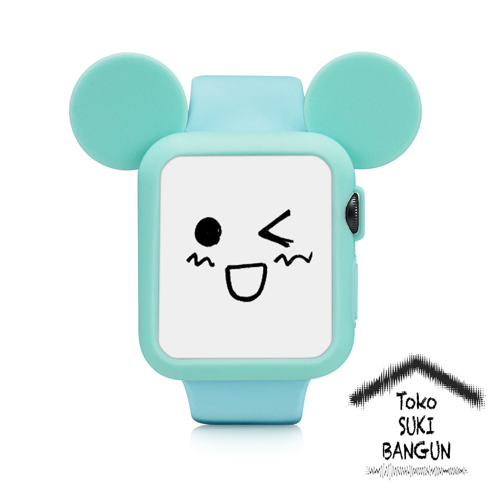 Mickey MOUSE Ears Soft Silicone Case for Apple Watch 38mm 42mm Rubber