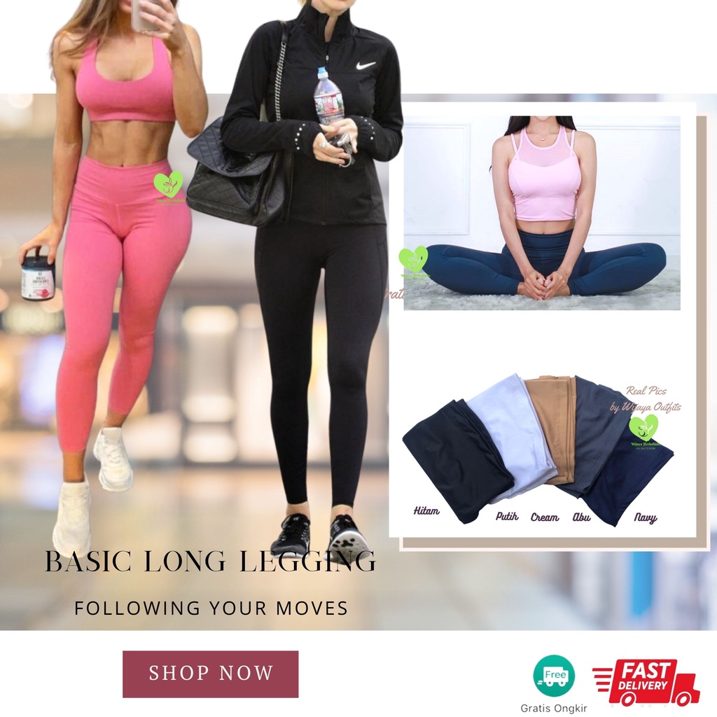 [Outfits] Celana Legging Panjang / Celana Yoga Wanita / Setrit Panjang Wanita / Celana Strit Wanita / Celana Ketat Wanita / Leging Wanita