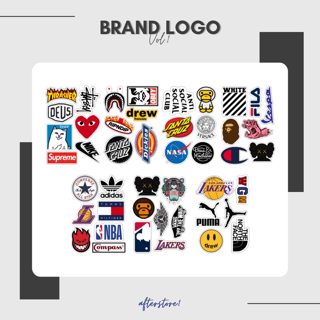 

[BRAND LOGO 1] Stiker Tumblr / Stiker Pack Aesthetic / Stiker Hp Laptop /Sticker Tumblr