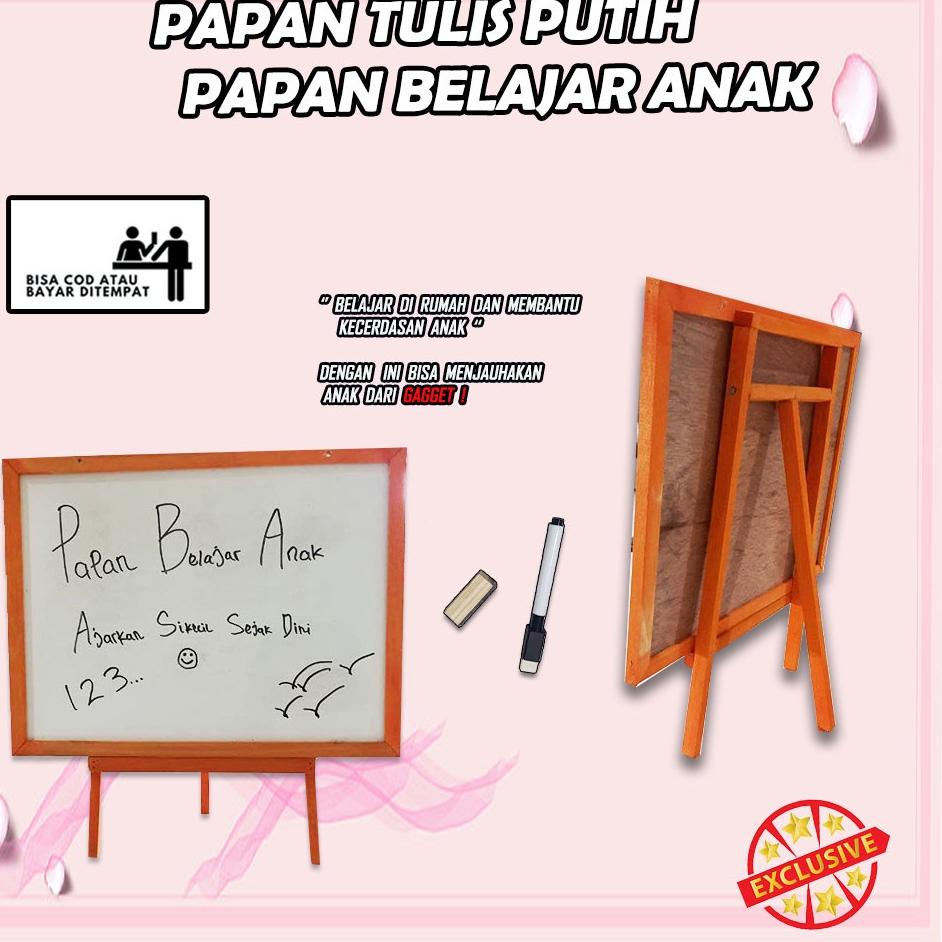 

[PRODUK VYHC8] Papan Tulis White Board Berdiri Free Spidol + Penghapus / Drawing Board / Papan Tulis Anak ZA0