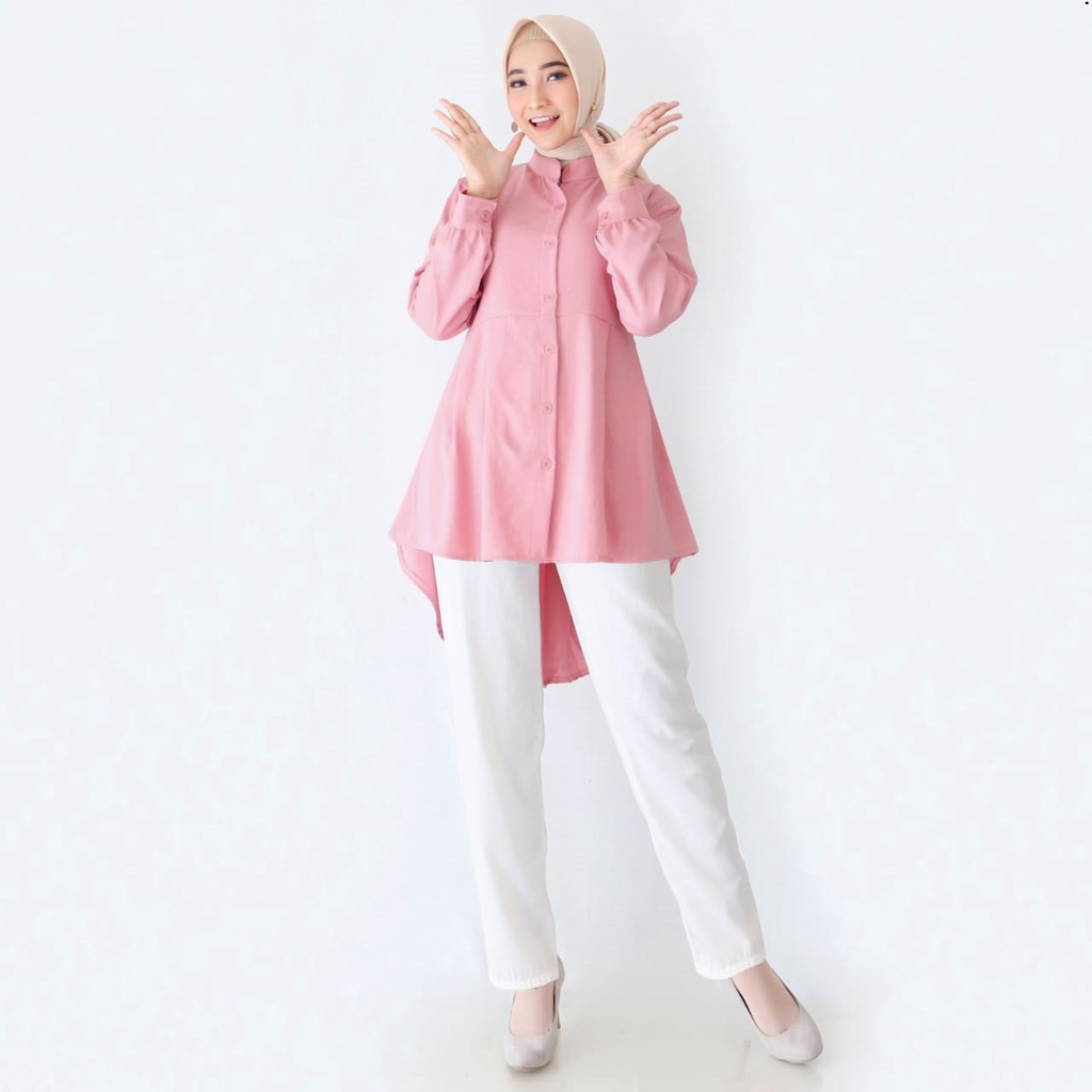 TUNIK WANITA POLOS PINGUIN TANGAN PANJANG HIJAB 996 TERSEDIA 3 SIZE (M .L .XL) Mrs2