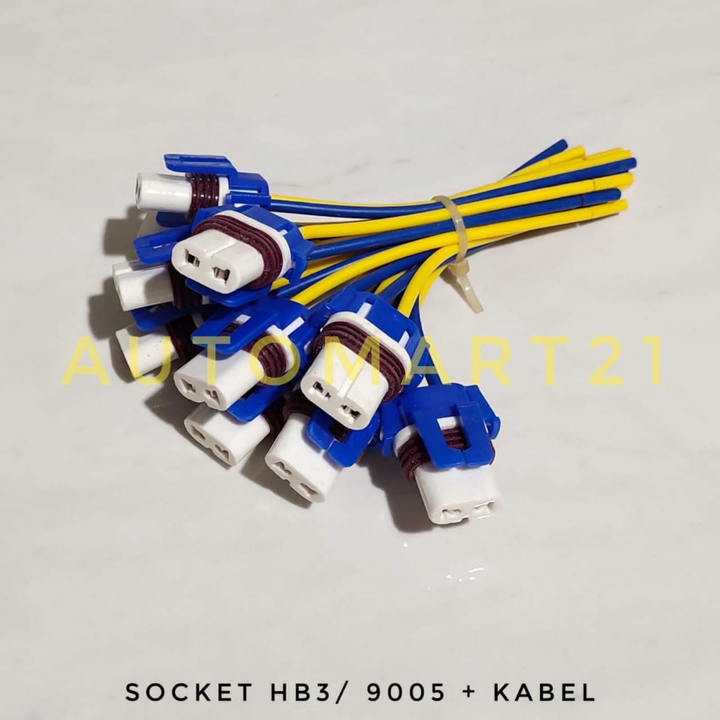 SOCKET FITTING BOHLAM LAMPU HB3 9005 KABEL SUJABEL/SOCKET HB3/9005 + KABEL