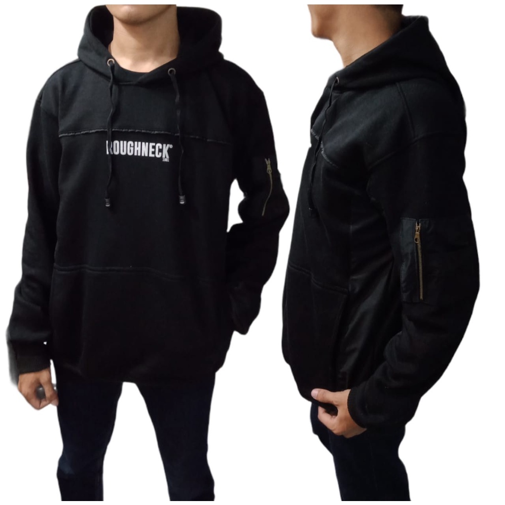 JAKET HOODIE BOMBER FULL COTTON / SWEATER HOODIE RGHNCK PREMIUM / JAKET HOODIE ROUGHNECK PREMIUM