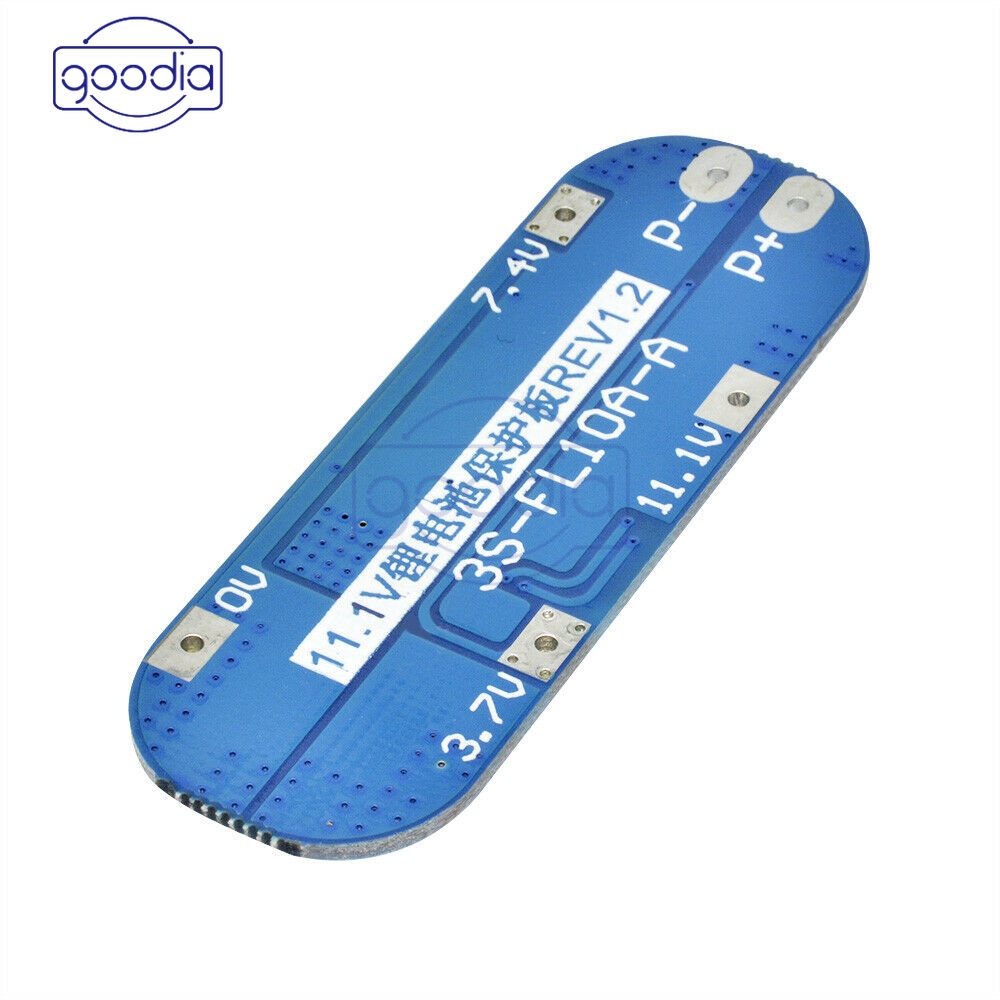 Papan Pcb Pelindung Baterai Lithium Li-Ion 3s 10a 11.1v 12.6v 18650