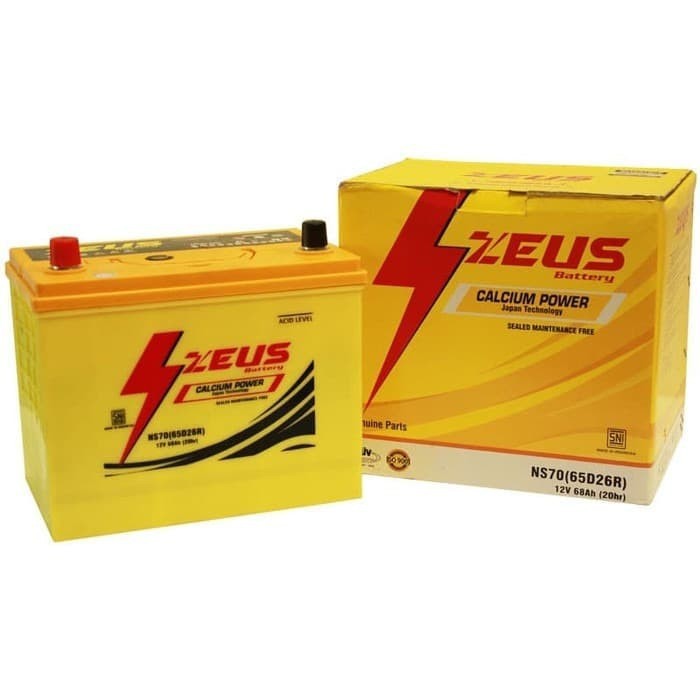 AKI Mitsubishi Lancer Zeus NS70 65D26R Calcium Power Aki kering