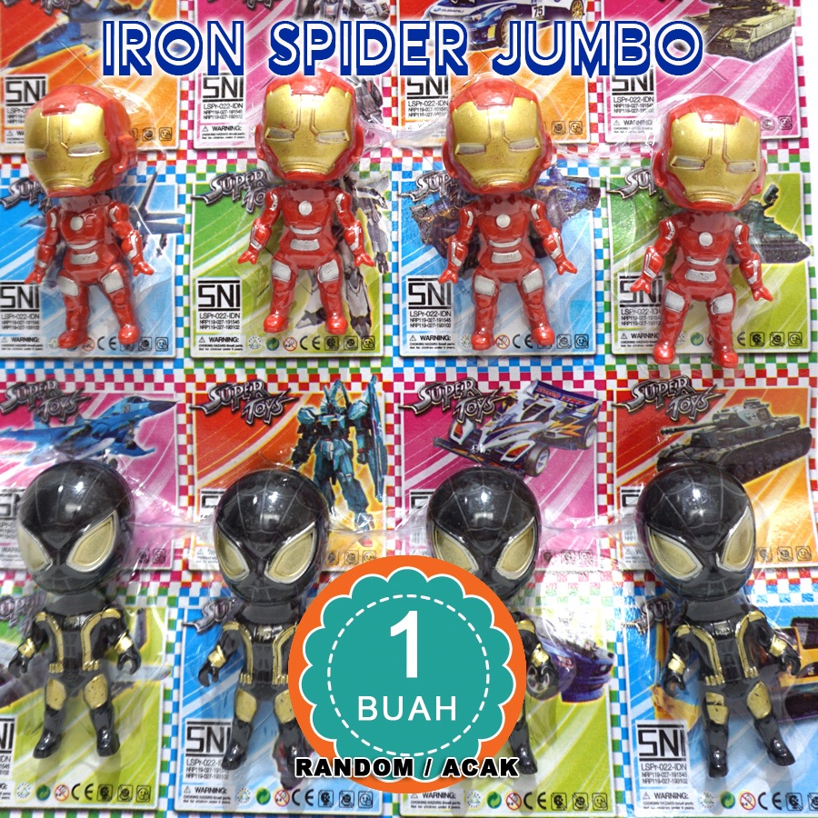 Mainan Figure Ironman Spiderman Satuan - IRON SPIDER JUMBO SATUAN
