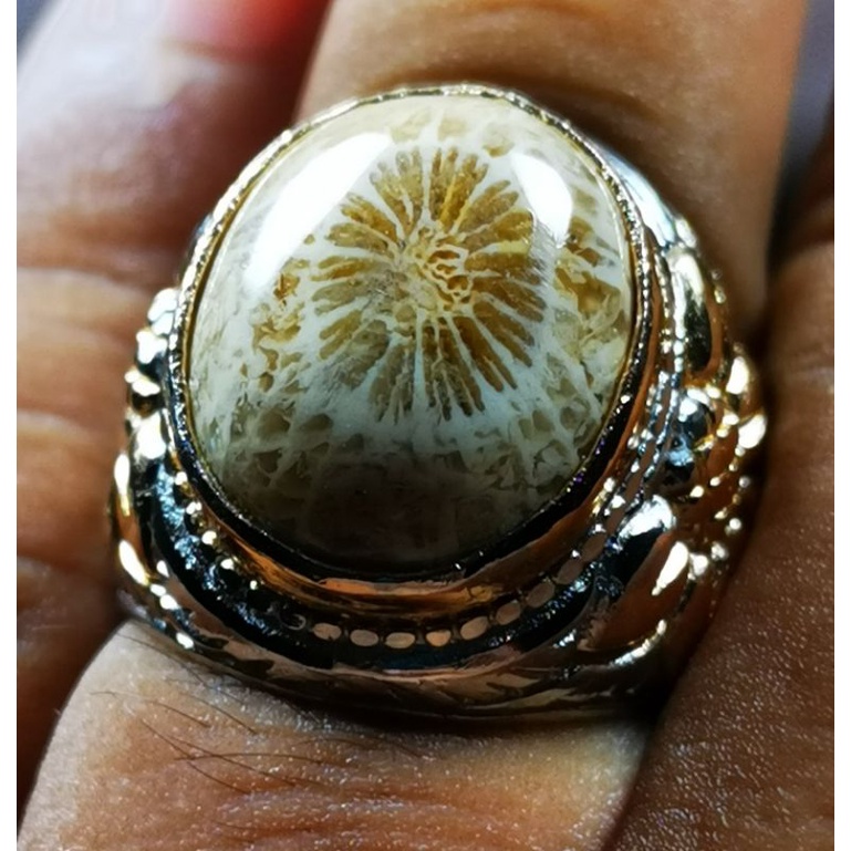 Batu akik asli natural teratai tunggal