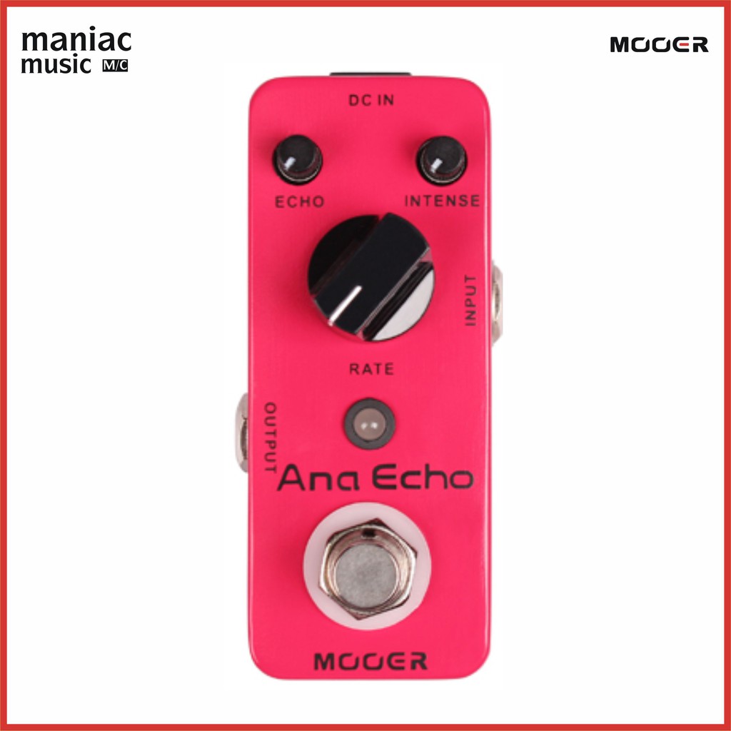 Mooer Ana Echo - Efek Gitar. Analog. Delay. True Bypass