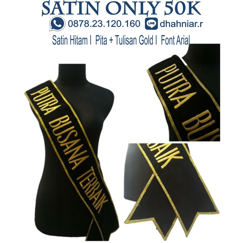 Selempang Wisuda Satin Bordir