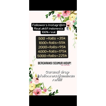 (PROMO) Followers IG real Indonesia.