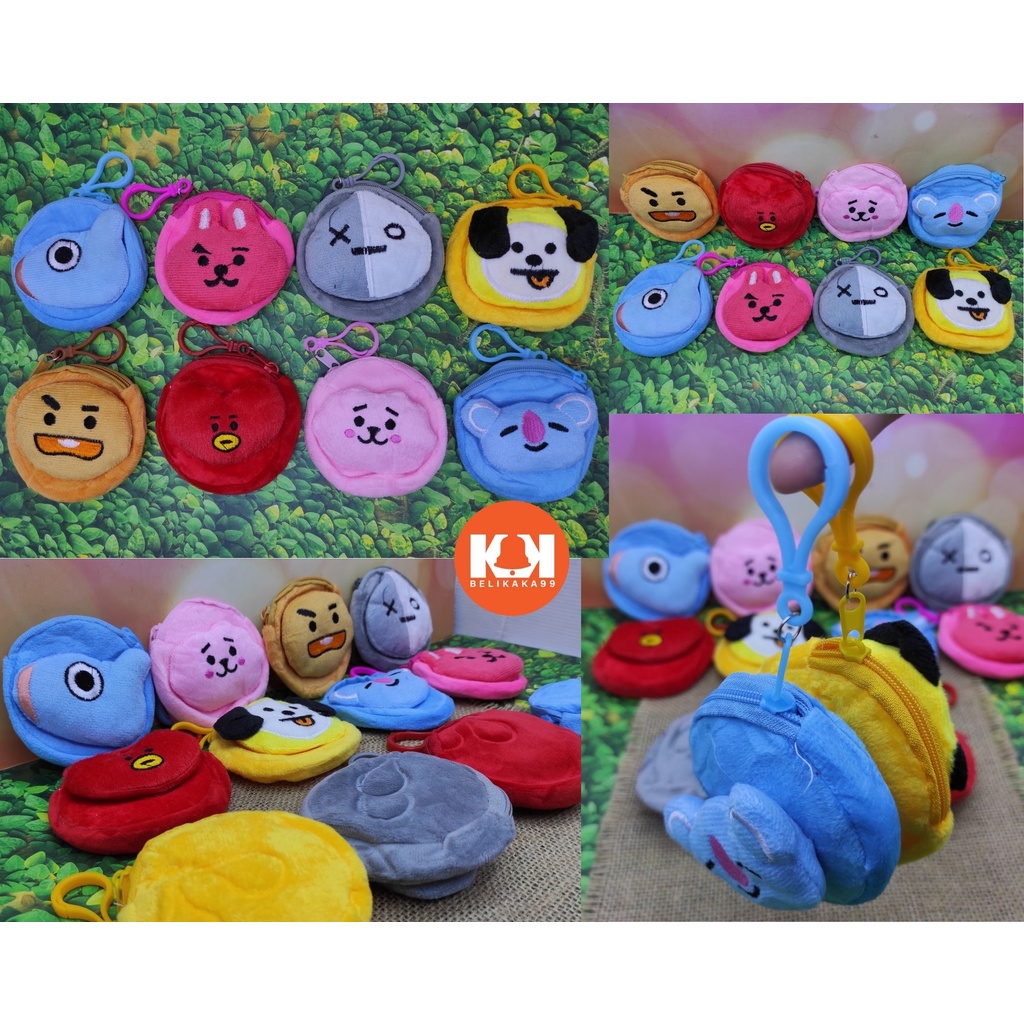 DOMPET KOIN BTS BT21 KECIL BAHAN KAIN / DOMPET BTS / DOMPET KOIN KARAKTER / DOMPET KOIN BTS21 / DOMPET KARAKTER KOIN / DOMPET KARAKTER BAHAN KAIN / DOMPET KOIN BTS BAHAN KAIN