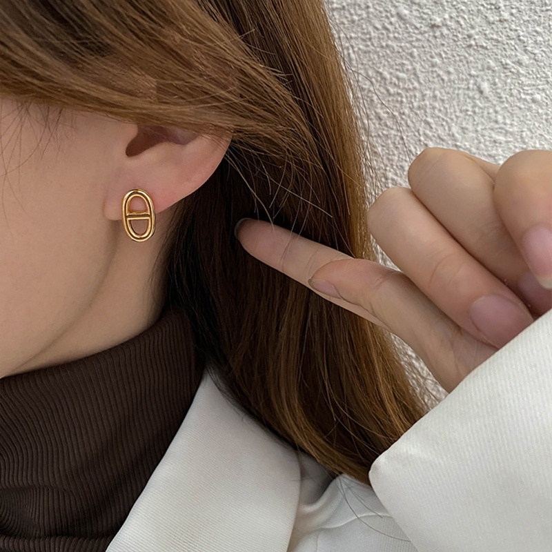 Anting Stud Bentuk Hidung Babi Model Simple