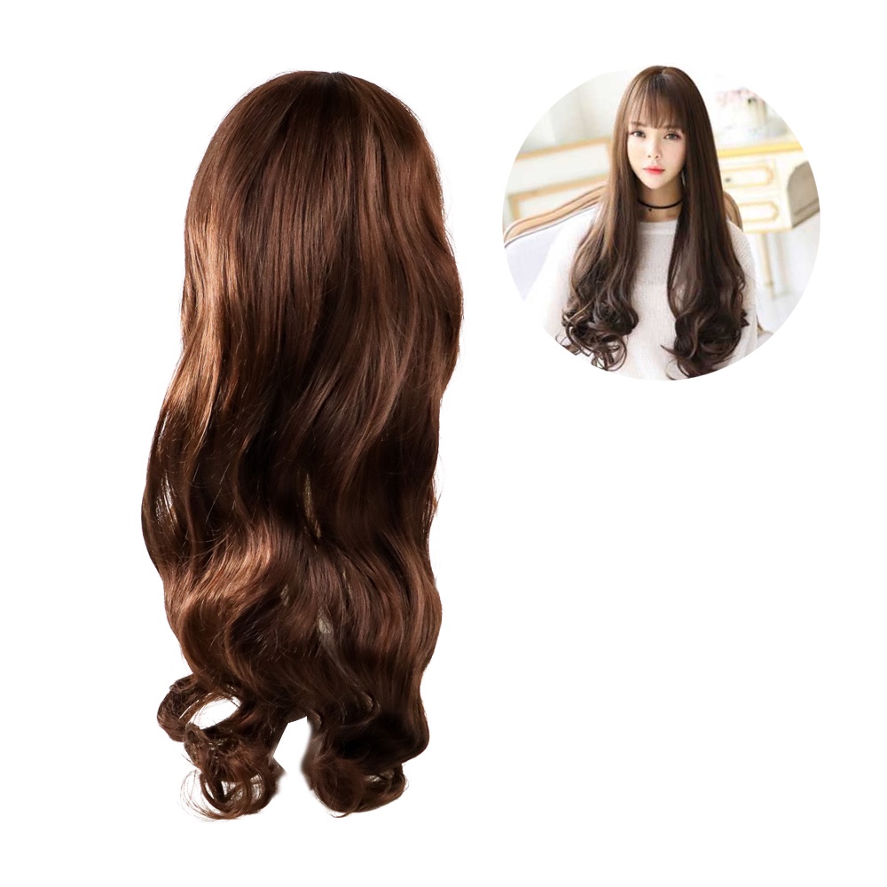 Wig Rambut Palsu Wavy Cosplay Murah / Wig Rambut Palsu Model Wavy 65 cm