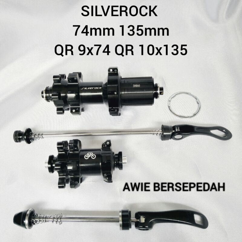 Hub freehub SILVEROCK QR 74 mm 135 mm 24 hole sepeda lipat seli